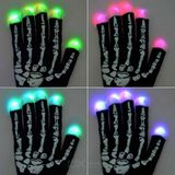 LED leuchtende Handschuhe - Skelett